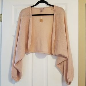 Blush Pink Mohair Shrug Cardigan